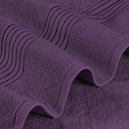 Utopia Towels Luxurious Bath Towels Set, 27x54 in, 4 Pack, Soft, Plum | Soft Luxurious Ring Spun Cotton Bath Towels - Lightweight, Highly Absorbent, Quick-Drying, Ideal for Daily Use - color: Plum