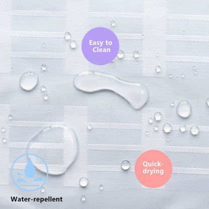 Waffle Weave Shower Curtain 60 Inches Long for Walkin Tub with 12PK Hooks | Water-Repellent Fabric 12PK Hooks - color: White, size: 70"W x 60"L (Pack of 1)