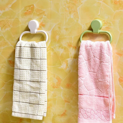 Hand Towel Ring, Adhesive Towel Holder, Towel Rings for Bathroom Wall, Towel Ring Hand Towel Holder for Wall Mounted Round Towel Hanger, Hand Towel Holder for Bathroom