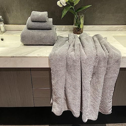 Oversized Bath Towels Extra Large 40x80 Inches Bath Sheets for Adults Super Soft Quick Dry Highly Absobent Microfiber Shower Towels (Grey,6 Piece)… - color: Grey 6 Piece, size: 6 Piece