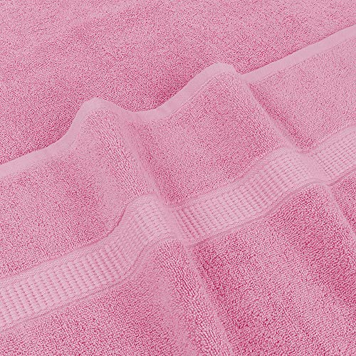 Utopia Towels Luxurious Jumbo Bath Sheet 2 Piece, 600 GSM, 35 by 70 Inches, 100% Ring Spun Cotton, Highly Absorbent and Quick Dry Extra Large Bath Towel, Super Soft Towel, Pink - color: Pink, size: 2 Piece Bath Sheet