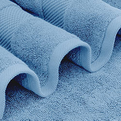 White Classic Luxury Soft Bath Sheet Towels - 650 GSM Cotton Luxury Bath Towels Extra Large 35x70 | Highly Absorbent and Quick Dry | Hotel Quality Extra Large Bath Towels Oversized, Light Blue, 2 Pack - color: 14: Light Blue
