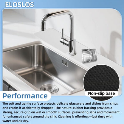 2PCS 30″x5.5″ Customizable Sink Faucet Mat 2&3 Hole Kitchen Sinks, White | DIY Cut for Oval/Rectangle/Square Faucets, Extra Long Coverage, For Splashes & Drips - style: 2 Pcs White