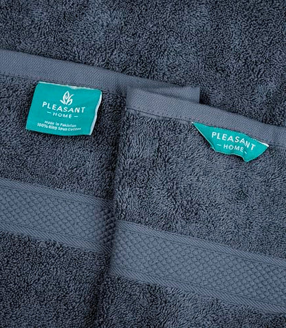 Pleasant Home Bath Towels Set of 6 (24” x 50”) 100% Cotton, Multicoloured | 515 GSM | Lightweight, Soft & Highly Absorbent Luxury Towels for Bathroom | for Gym, Pool & Spa - color: Multicoloured
