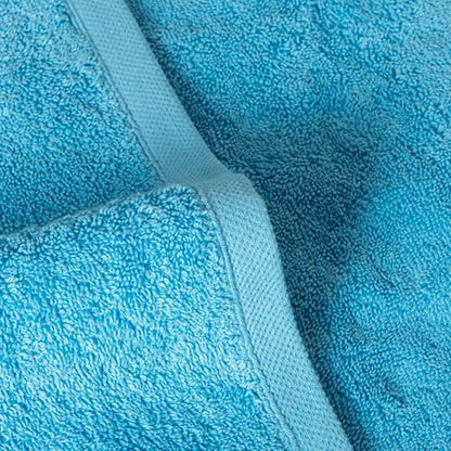 SALBAKOS 4-Piece 100% Turkish Cotton Bath Towels, 27x54 inch, Aqua | Standard Size, 630 Gsm Thick Super Soft Highly Absorbent Quick-Dry Bathroom Towel, Premium Hotel & Spa Quality Made in Turkey - color: Aqua, size: 4 Bath Towels
