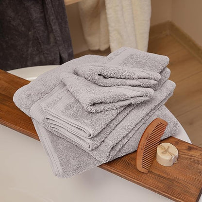 CTT - Luxury 6 Piece Towel Set, 100% Turkish Cotton, Quick Drying, Highly Absorbent & Comfy, Includes 2 Bath Towels, 2 Hand Towels & 2 Washcloths | (Beige) - color: Beige, size: 6-Piece Towel Set