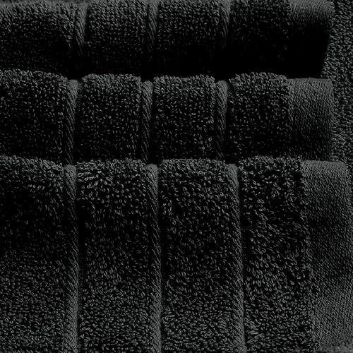 2 Piece Extra Large Bath Sheets 35 x 70 Inches, Black | 100% Cotton, Larger & Lighter Weight, Quicker to Dry, Super Soft & Absorbent, Oversized Bath Towels - color: Black