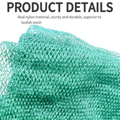 SPMKTBOZAI African Net Sponge Authentic, Exfoliating Net for Body Back | African Net Sponge with Knots| Long Stretch| African Net for Sensitive Skin| Durable & Quick Dry| Daily Use| Mint Green - color: Mint Green