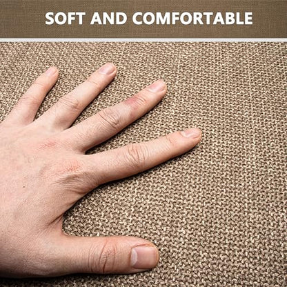 Non Slip Bath Mat Thin Bathroom Rugs Fit Under Door | Machine Washable Quick Dry Camel Small Toilet Rugs with Rubber-Backing, 17" x 24" - color: Dark Beige, size: Small(17"x24")