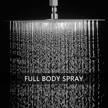 Shower System Brushed Nickel Bathroom 10 Inch Rain Shower Head Ceiling Mount with Handheld Luxury High Pressure Shower Combo Set Shower Faucet Rough-in Valve Body and Trim Kit - color: Brushed Nickel, size: 10 Inch