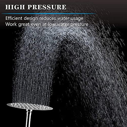 Voolan High Pressure Rain Shower Head - Rainfall Shower head Made of All Metal Stainless Steel - Comfortable Shower Experience Even at Low Water Flow (8 Inch, Brushed Nickel) - color: Brushed Nickel, size: 8 Inch