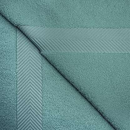 Zero-Twist Towel Collection, Luxurious Cotton Oversized Bath Sheet Towel, 34" x 68", 2-Pieces, Absorbent and Fast-Drying, Solid, Jade Green - color: Jade Green, size: Bath Sheet 2-Pack