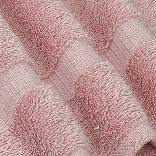 Chakir Turkish Linens 4 Piece Bath Towel Set, 100% Cotton Luxury Turkish Towels for Bathroom, Soft Absorbent Bath Towels, 27 x 54 Inches, Pink - color: Pink