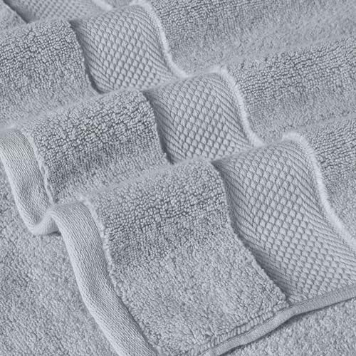 Modern Threads Luxury 6-Piece Quick-Dry Towel Set – Plush & Ultra-Absorbent for Spa-Like Experience, Smoke - color: Smoke