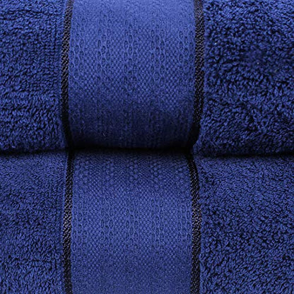 GLAMBURG 700 GSM Premium Cotton 2-Pack Oversized Extra Large Bath Sheet Set - 100% Combed Cotton - 2 Bath Sheets 35x70 - Luxury Hotel & Spa Quality - Durable Ultra Soft Highly Absorbent - Navy - color: Navy Blue, size: 2 Pack 700 GSM Bathsheet