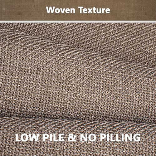 Non Slip Bath Mat Thin Bathroom Rugs Fit Under Door | Machine Washable Quick Dry Camel Small Toilet Rugs with Rubber-Backing, 17" x 24" - color: Dark Beige, size: Small(17"x24")