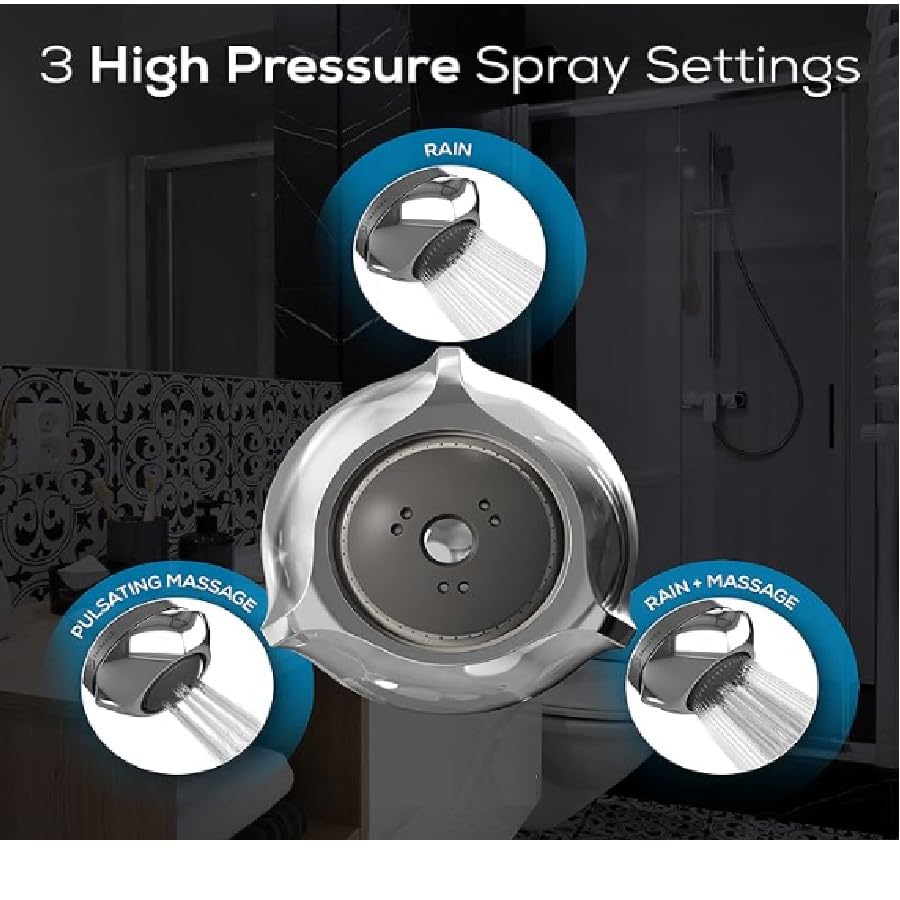 Extreme performance for low water pressure The Fire Hydrant Spa Short Chrome Massager Shower Head