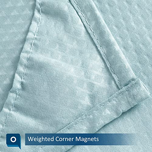 Barossa Design Soft Fabric Shower Liner or Curtain, Hotel Quality, Machine Washable, Water Repellent, Blue, 70 x 72 inches - color: Blue Aqua, size: 70"W x 72"L (Pack of 1)