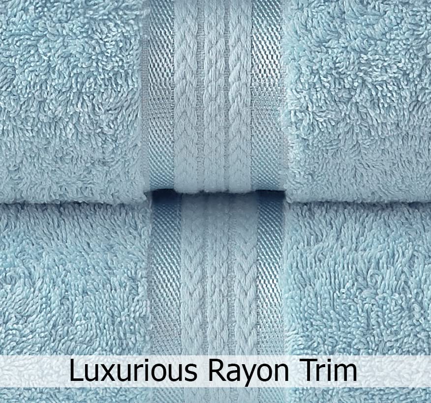 COTTON CRAFT Ultra Soft Bath Sheet - 2 Pack 100% Ringspun Cotton Towels | Oversized 35x70 inches Light Blue Bath Sheet - Absorbent 580 GSM Quick Dry Everyday Luxurious Hotel Quality Bathroom Towels - color: Light Blue, size: 2 Pack Bath Sheet
