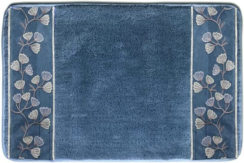 Zahari Home Capri Bathroom Rug Luxury Bath Rug Washable Beautiful Shower Mat Unique Design Stylish Non Slip Shower Mat Royal Blue Bath Rug Bath Shower Tub Decor - color: Capri, style: Bath Rug