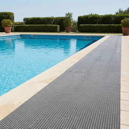 Petgrow Thick PVC Drainage Floor Mat 1FTX5FT,Non-Slip Pool Commercial Mesh Hole,Heavy Duty Deck Hollow Mat for Wet Area Bathroom Bath Shower Kitchen Restaurant Garage,Outdoor Indoor Rug,Custom Size - size: 1FTX5FT