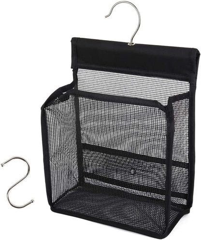 Hanging Mesh Shower Caddy Organizer Bathroom Storage Bag with Hooks for College Dorm, Gym, Swimming,RV and Travel
