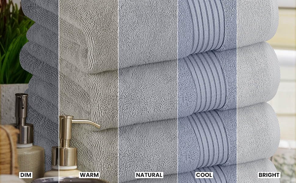 Utopia Towels Luxurious Bath Towels Set, 27x54 in, 4 Pack, Soft, Cool Grey | Soft Luxurious Ring Spun Cotton Bath Towels - Lightweight, Highly Absorbent, Quick-Drying, Ideal for Daily Use - color: Cool Grey