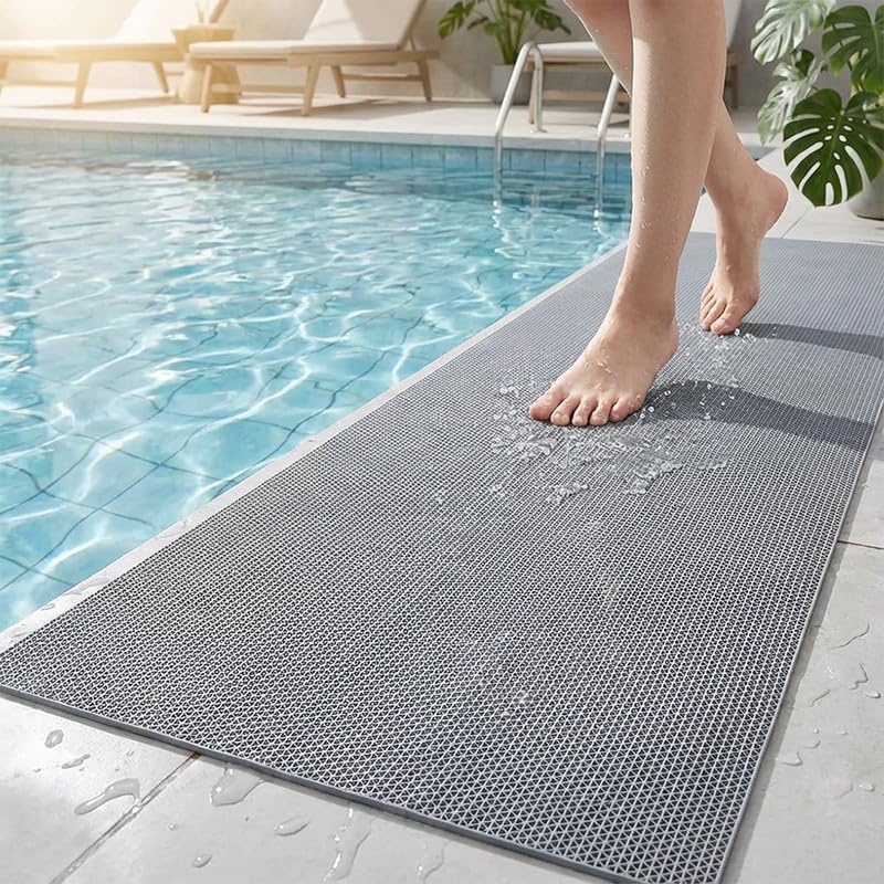 ALTRUISTIC Thick PVC Drainage Floor Mat 3FTX10FT,Non-Slip Pool Commercial Mesh Hole,Heavy Duty Deck Hollow Mat for Wet Area Bathroom Bath Shower Kitchen Restaurant Garage,Custom Size - size: 3FTX10FT