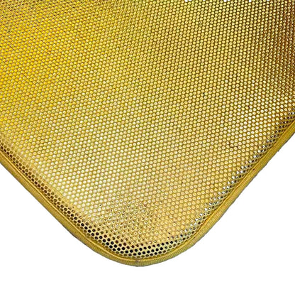 Madeals Memory Foam Bathroom Toilet Rug Set 4 Piece with Toilet Lid Cover and Tank Covers Golden - color: Golden