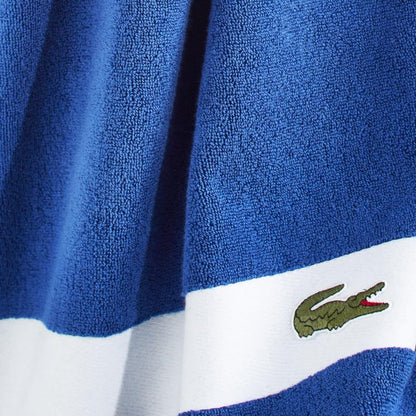 Lacoste Sport Stripe 6-Piece Luxury Cotton Towel Set – Made with 100% Soft Supima Cotton, Absorbent & Quick-Drying, Includes 2 Bath Towels, 2 Hand Towels, 2 Washcloths, Surf Blue - color: Surf Blue