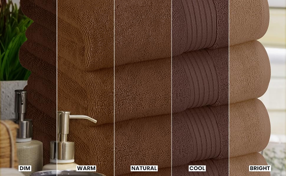 Utopia Towels Luxurious Bath Towels Set, 27x54 in, 4 Pack, Soft, Dark Brown | Soft Luxurious Ring Spun Cotton Bath Towels - Lightweight, Highly Absorbent, Quick-Drying, Ideal for Daily Use - color: Dark Brown